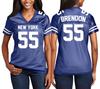 Custom Replica Football Jerseys for Women Front Back Shoulder Add Your Team Name Number Jersey True Royal view 2