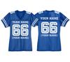 Custom Replica Football Jerseys for Women Front Back Shoulder Add Your Team Name Number Jersey True Royal view 3