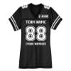 Custom Replica Football Jerseys for Women Front Back Shoulder Add Your Team Name Number Jersey Black view 4