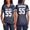 Custom Replica Football Jerseys for Women Front-Back and Shoulder Add Your Team Name Number Jersey True Navy view 2