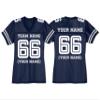 Custom Replica Football Jerseys for Women Front-Back and Shoulder Add Your Team Name Number Jersey True Navy view 3