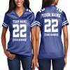 Custom Replica Football Jerseys for Women Front-Back and Shoulder Add Your Team Name Number Jersey True Royal view 1