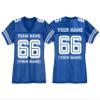 Custom Replica Football Jerseys for Women Front-Back and Shoulder Add Your Team Name Number Jersey True Royal view 3