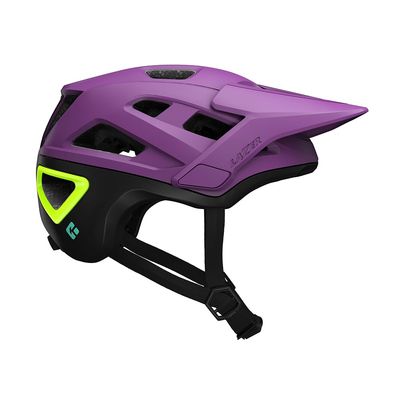LAZER Jackal KinetiCore Mountain Bike Helmet, Bicycling Gear for Adults, Men & Womens Cycling Head Gear with Visor, Matte Purple, Small