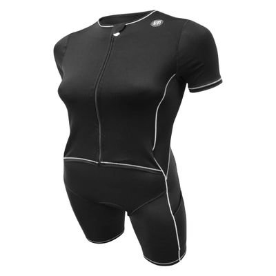 De Soto Sport Women's Forza Hybrid Short Sleeve Trisuit - (Black, Size Medium)