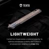 TEKTO F2 Bravo Folding Pocket Knife - D2 Steel Blade, Ceramic Ball Bearings - EDC - Snap, Swift Flip for Camping, Backpacking - 2.4oz (68g), G10 Forged Carbon Handle, Blue Titanium Accents view 3