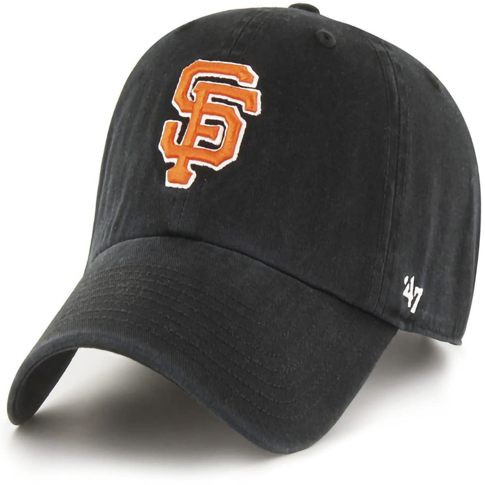 47 San Francisco Giants Black Outline Clean Up Adjustable Hat, Adult One Size Fits All