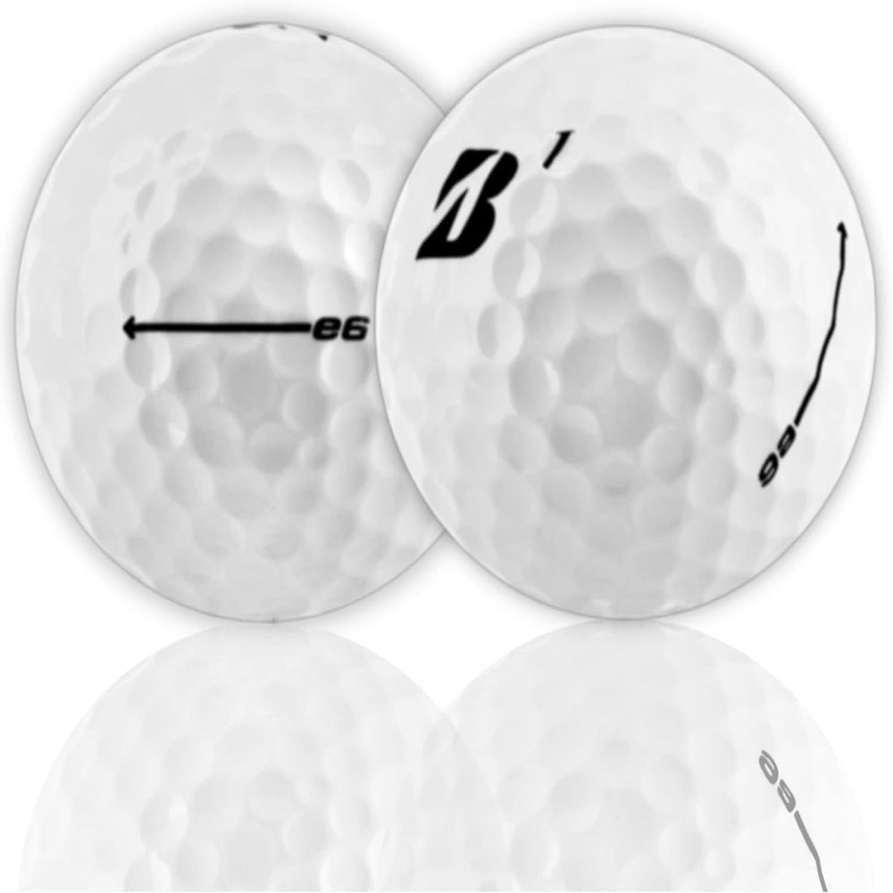 Golf Ball Monkey Cheap Recycled for Bridgestone e6 Golf Balls - Mix of e6 Soft & e 6 Speed Used Golfballs e6 for Bridgestone Golf Balls for Men and Women (24-4A/Near Mint, White)