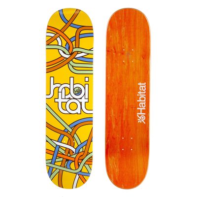 Habitat Skateboards Skateboard Deck Circuitry Yellow 8.25"
