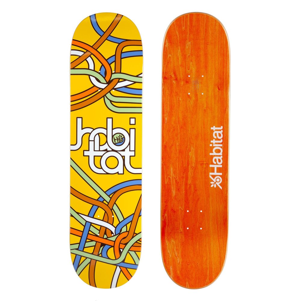 Habitat Skateboards Skateboard Deck Circuitry Yellow 8.25"