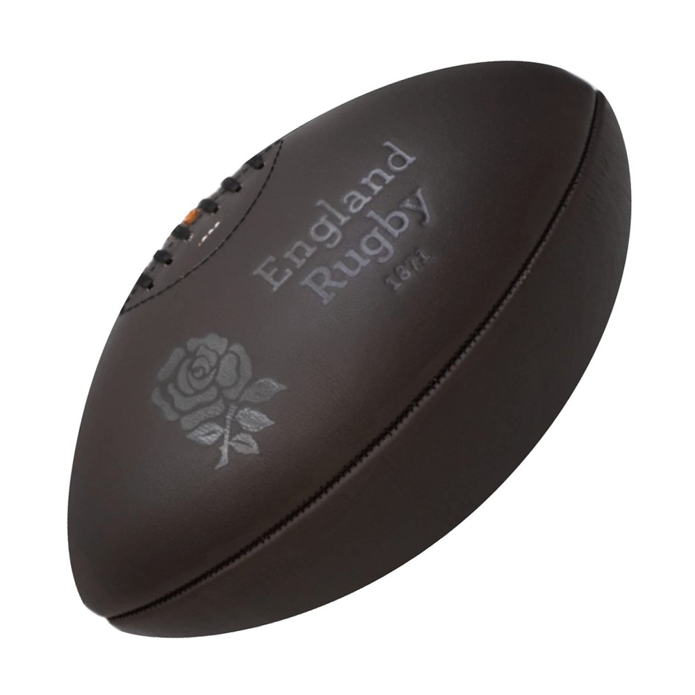 Gilbert Rugby Ball - Vintage England Rugby Ball - Handcrafted Leather Ball Embossed with Team Logo