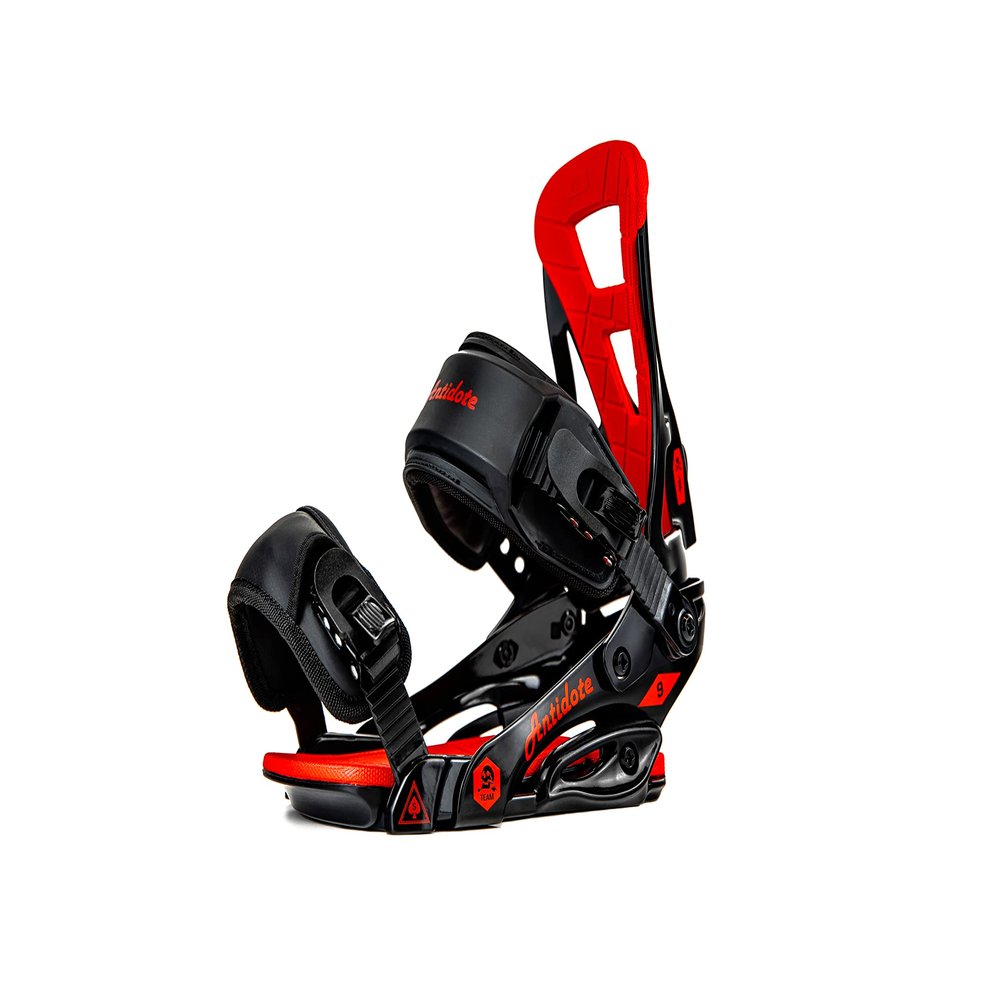 Antidote Outdoors Snowboard Bindings (Diablo Red/Black, Small/Medium)