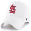 '47 MLB White Primary Logo Clean Up Adjustable Strap Hat Cap, Adult One Size Fits All (St Louis Cardinals) view 1