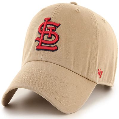 '47 New York Yankees Adjustable Cap Clean Up MLB, St Louis Cardinals Khaki, One Size
