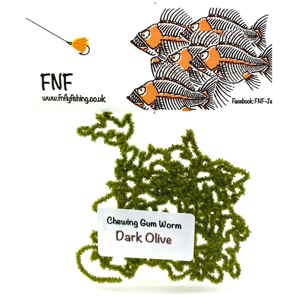 FNF Chewing Gum Worm Chenille DARK OLIVE