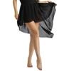 Hularka Women's Ladies Sheer Chiffon Ballet Dance Skirt Asymmetrical High-Low Split Skirt Dancewear Black One Size view 1