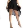 Hularka Women's Ladies Sheer Chiffon Ballet Dance Skirt Asymmetrical High-Low Split Skirt Dancewear Black One Size view 2