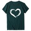 Women Love Heart Graphic Tees Shirt Short Sleeve Tops Tshirts Regular Fit Tunic Blouse Cute Funny Gift Clothes 2023 view 3