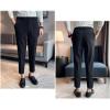 Men's Stylish Slim Fit Dress Pant Casual Straight Leg Suit Pant Breathable Business Skinny Tapered Trouser (Black,28) view 2