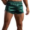 Mens Satin Silk Boxers 3 Inch Lounge Shorts Sexy Split Side Pajama Bottoms Elastic Waist Short Pants view 1