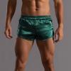 Mens Satin Silk Boxers 3 Inch Lounge Shorts Sexy Split Side Pajama Bottoms Elastic Waist Short Pants view 3