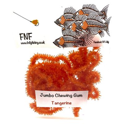 FNF Jumbo Chewing Gum Worm Chenille TANGERINE