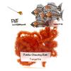 FNF Jumbo Chewing Gum Worm Chenille TANGERINE view 1