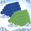 Hosuly 30 Pack Cooling Towels, 40"x12" Ice Breathable Chilly Sweat Rag Microfiber Workout Rags for Gym Towels for Neck and Face for Yoga Golf Sport Running(Bright Green, Dark Blue) view 1