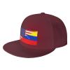 American Venezuela Combined Flag Baseball Cap for Men Women Adjustable Trucker hats Vintage Washed Dad hat Gifts Dark Red view 1