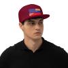 American Venezuela Combined Flag Baseball Cap for Men Women Adjustable Trucker hats Vintage Washed Dad hat Gifts Dark Red view 2