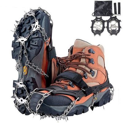 Advance Works Crampons with 19 Claws (XL) Chain Crampons Snow Spike SUS201 Stainless Steel No Slip with One Touch! Snowy Mountains, Mountain Climbing, Trekking, Kanjiki (XL)