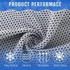 Hosuly 30 Pack Cooling Towels, 40"x12" Ice Breathable Chilly Sweat Rag Microfiber Workout Rags for Gym Towels for Neck and Face for Yoga Golf Sport Running(Light Gray, Dark Blue) view 3