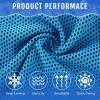 Hosuly 30 Pack Cooling Towels, 40"x12" Ice Breathable Chilly Sweat Rag Microfiber Workout Rags for Gym Towels for Neck and Face for Yoga Golf Sport Running(Light Blue) view 3