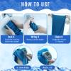 Hosuly 30 Pack Cooling Towels, 40"x12" Ice Breathable Chilly Sweat Rag Microfiber Workout Rags for Gym Towels for Neck and Face for Yoga Golf Sport Running(Light Blue) view 4