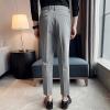 Men's Stylish Slim Fit Dress Pant Casual Straight Leg Suit Pant Breathable Business Skinny Tapered Trouser (Light Grey,31) view 2