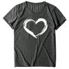 Women Love Heart Graphic Tees Shirt Short Sleeve Tops Tshirts Regular Fit Tunic Blouse Cute Funny Gift Clothes 2023 view 3