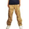 JEsilunmaMY Multi-Pocket Cargo Pants for Men Mid Waist Outdoor Military Army Cotton Pants Loose Slacks Hiking Camo Pants (Khaki2,33) view 1