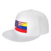 American Venezuela Combined Flag Baseball Cap for Men Women Adjustable Trucker Hats Vintage Washed Dad hat Gifts White view 1