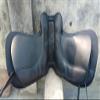 WILD RACE Leather Dressage Doubleflap Changeable Gullets Saddle (17.5", Black) view 4