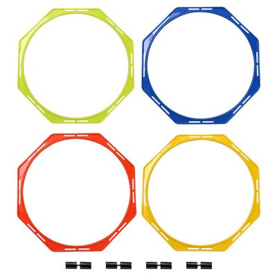 Sosoport 4pcs Speed and Agility Training Rings - Reusable Plastic Octagon Agility Rings Training Equipment Footwork Ladder for Basketball Soccer Football?40cm