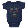 Hand Picked by My Uncle in Heaven Cute Baby Bodysuit Short Sleeve Romper Breathable Jumpsuit D-Navy view 1