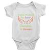 Hand Picked by My Grandma in Heaven Cute Baby Bodysuit Short Sleeve Romper Breathable Jumpsuit D-White view 1