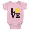 Yeavomeny Love Tennis Boy Girl Cotton Bodysuit Short Sleeve Unisex Infant Rompers Bodysuit D-Pink view 1