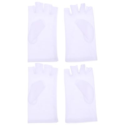 EXCEART Fingerless Mittens Fingerless Mittens 2 Pairs Unisex s Gloves Gloves Spandex Ice Silk Sunblock Summer Outdoor s
