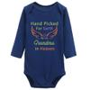 Hand Picked by My Grandma in Heaven Funny Unisex Newborn Bodysuit Infant Baby Long Sleeve Bodysuit view 1