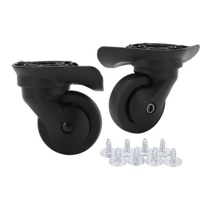 HOHXFYP 1 Pair Suitcase Casters,Easy to Install Good Performance Silence Luggage Casters,PP PET Easy to Install Luggage Swivel Casters