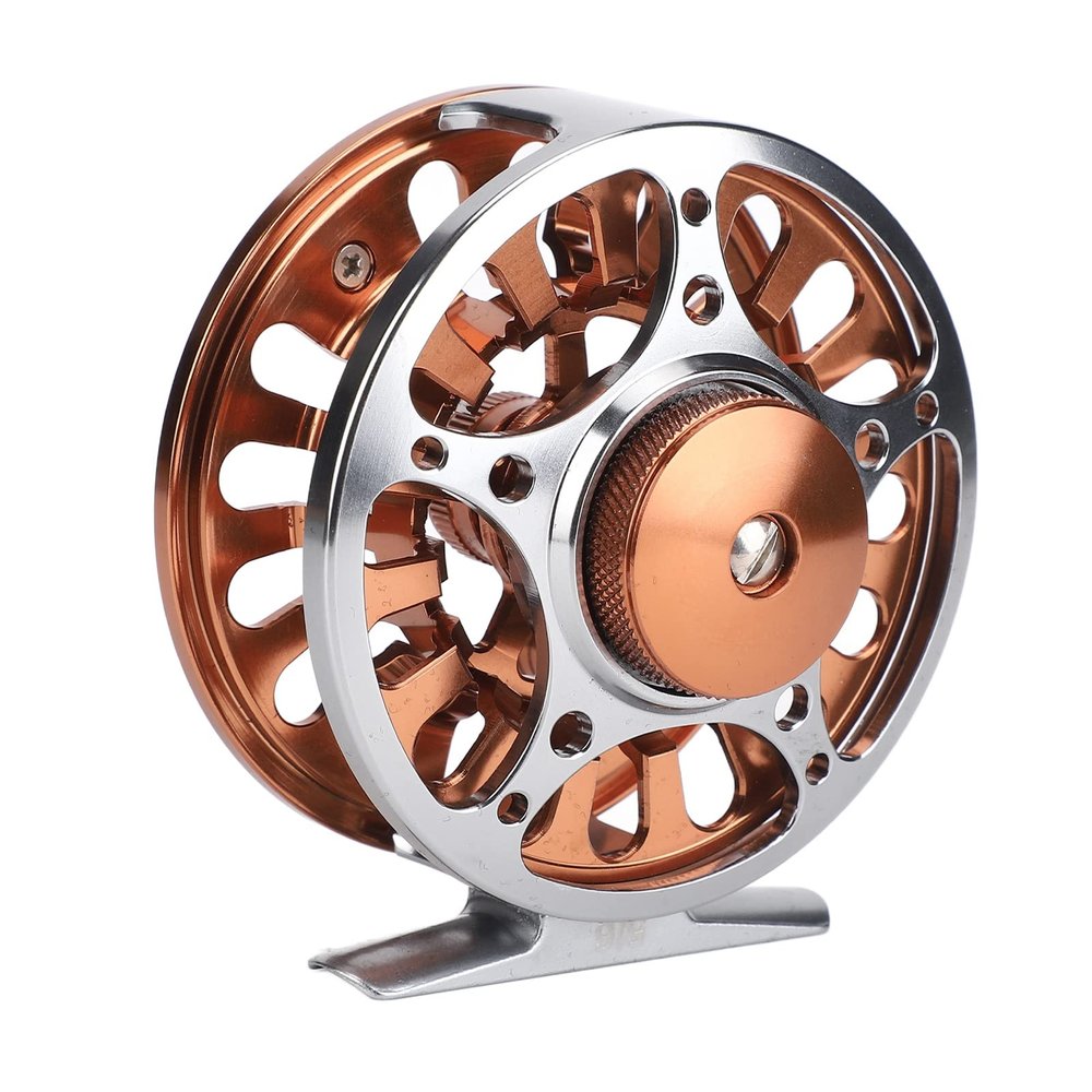 Double Color 5/6 Fly Reels CNC Machined Aluminium Alloy 3 Bearing Fly Fishing Wheel for Outdoor