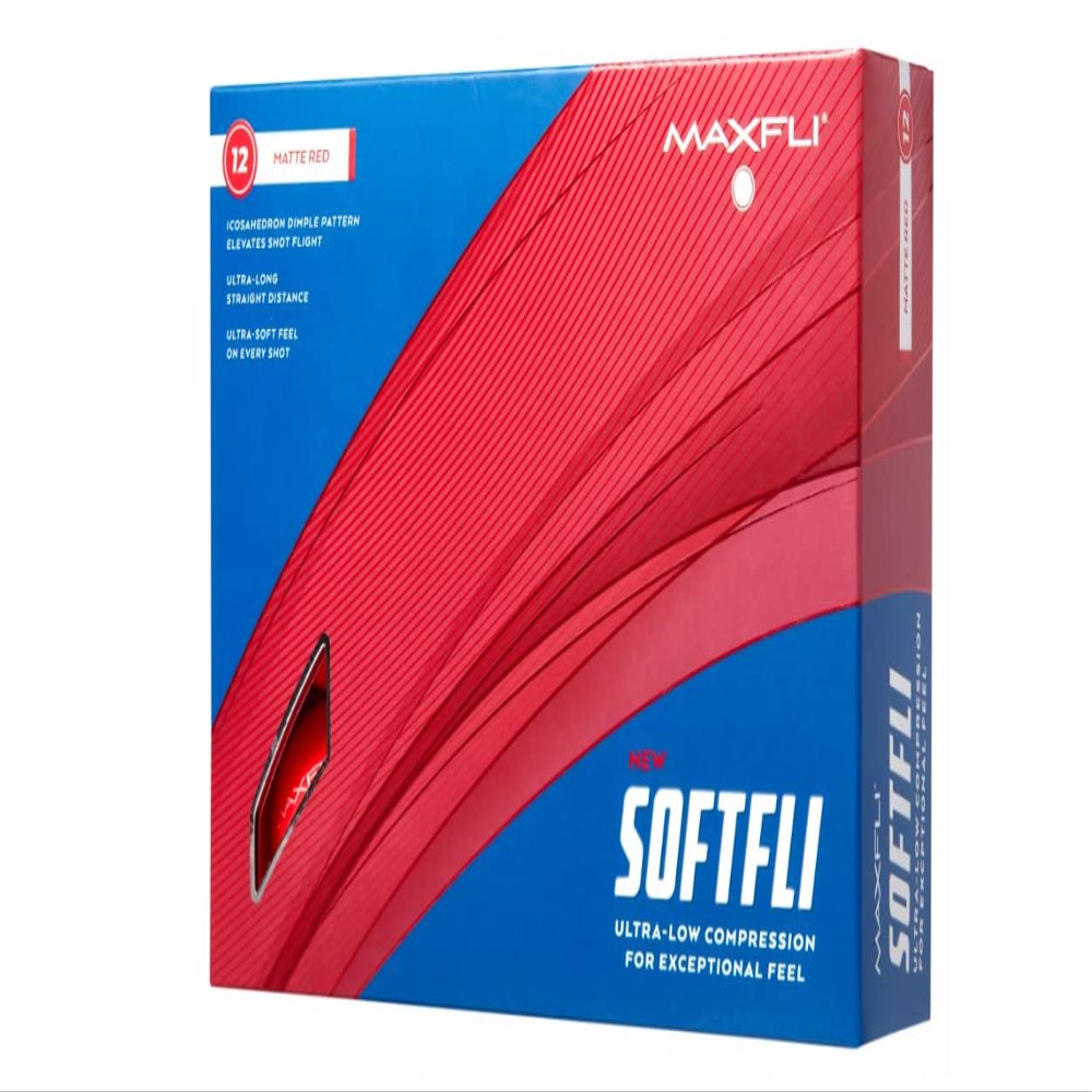 Maxfli 2023 Softfli Matte Golf Balls- 12 Pack (Red)
