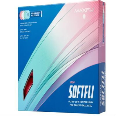 Maxfli 2023 Softfli Matte Golf Balls- 12 Pack (Multicolor)