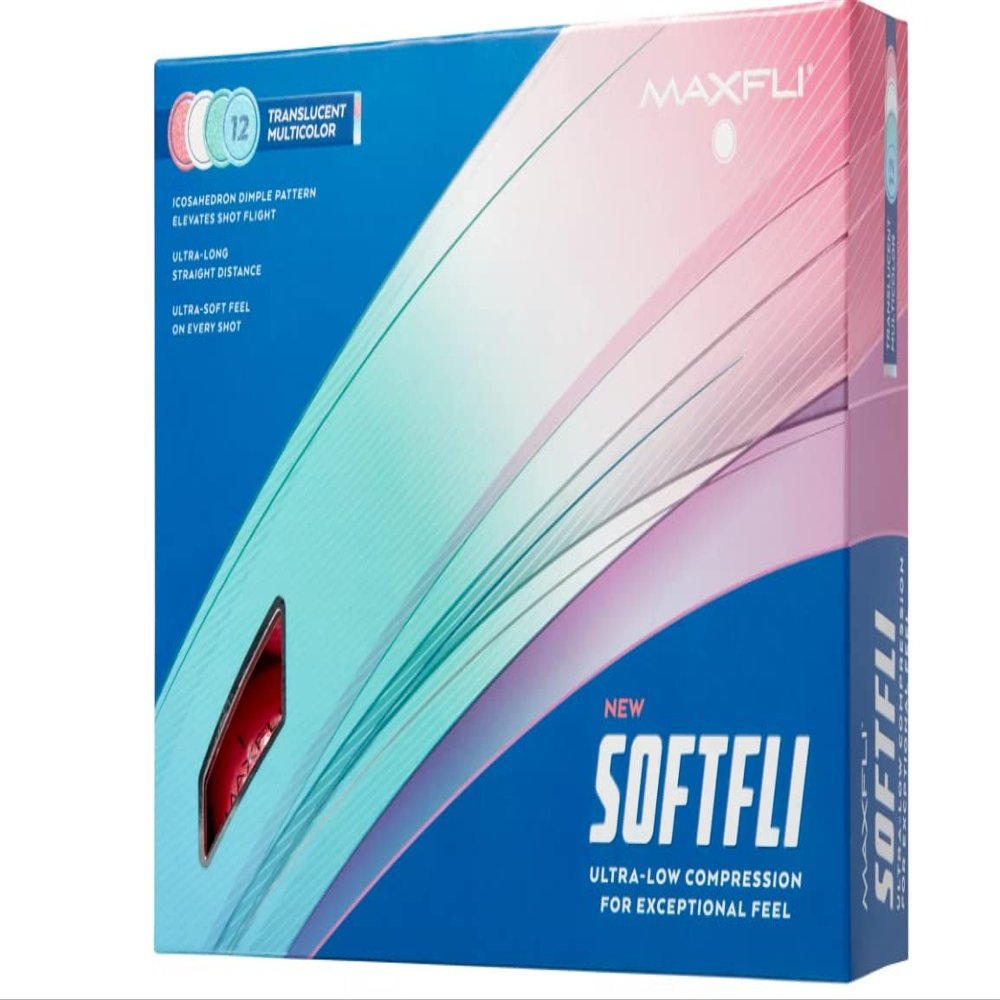 Maxfli 2023 Softfli Matte Golf Balls- 12 Pack (Multicolor)